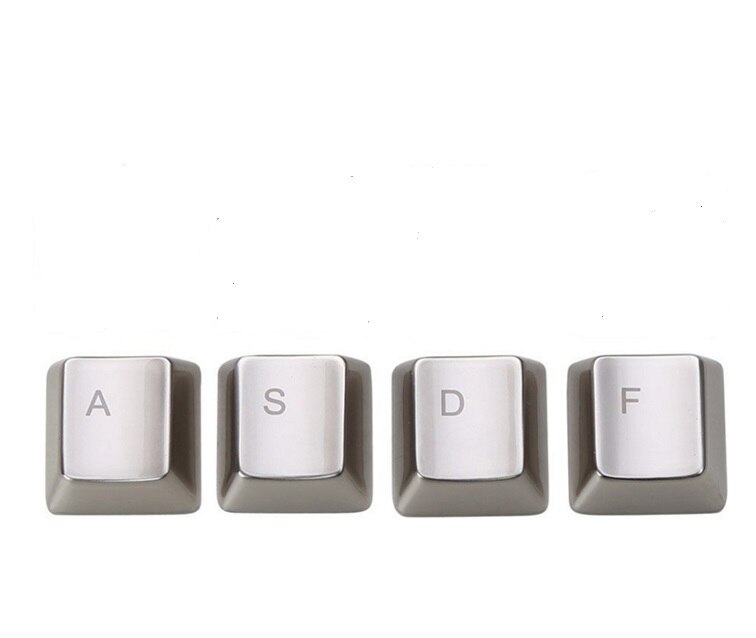 Metal Keycap QWERASDF 8 Key Cap For Cherry MX Switches And Kailh Switches Mechanical Keycaps: ASDF key