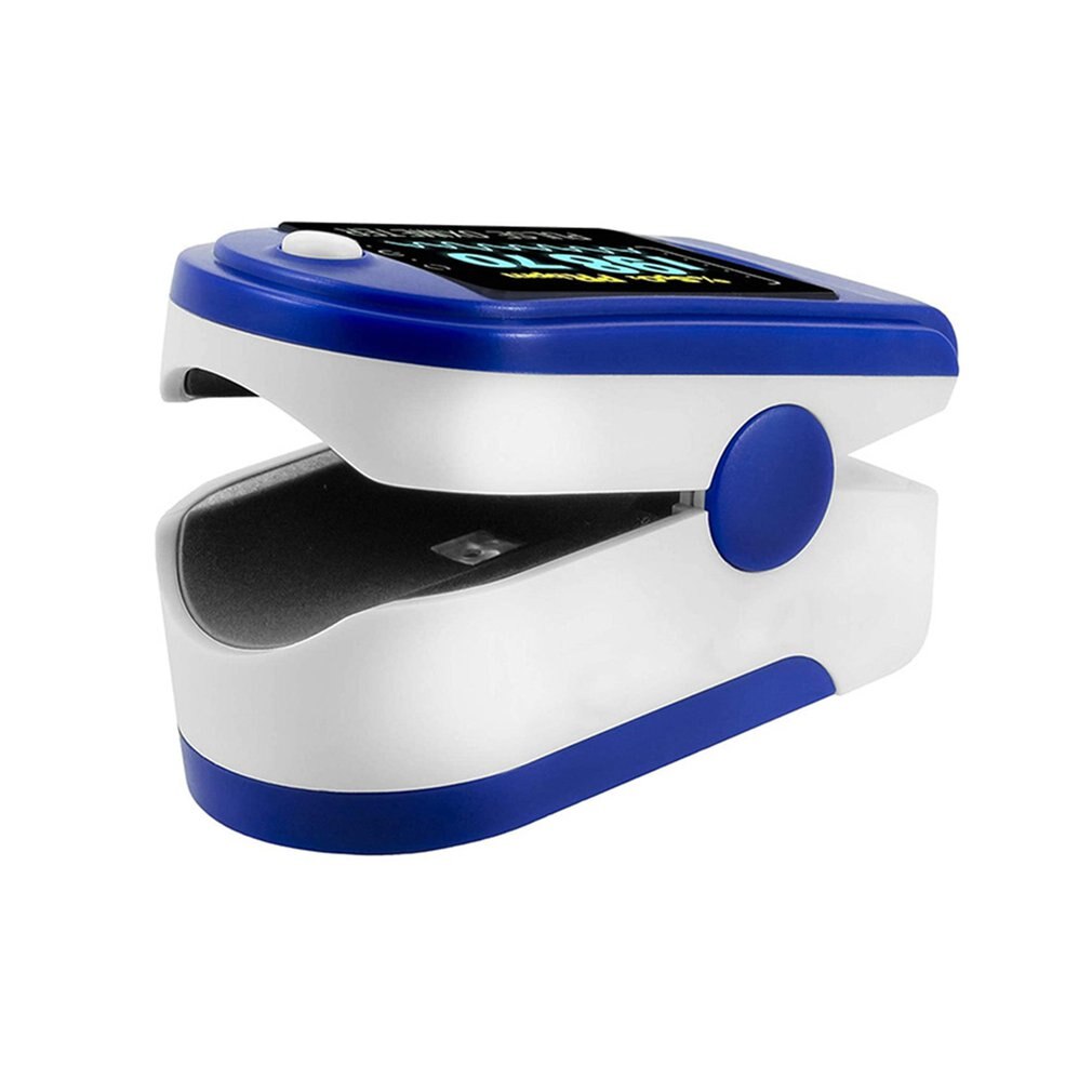 Vinger Oximeter Zuurstofverzadiging Blood Oxygen Monitor Finger Clip Hartslagmeter Oxymetrie Pulsoximeter Saturatiemeter: blue color