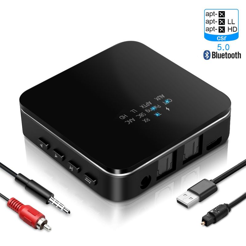 Drahtlose Bluetooth 5,0 Adapter Sender Empfänger Mit 3,5mm RCA + Optische in/out + USB Port Für PC laptop TV Lautsprecher Auto