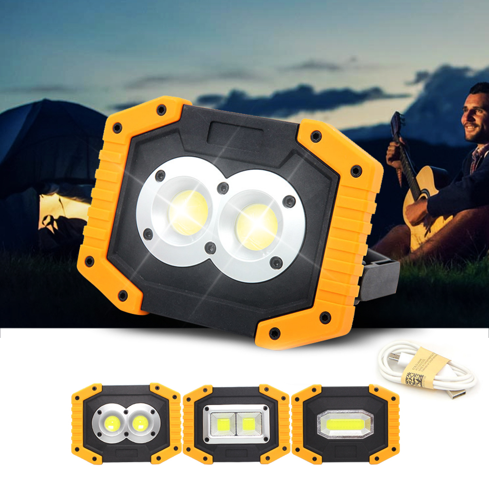 Led Draagbare Schijnwerpers Cob Camping Licht 30W Outdoor Werklamp Oplaadbare Batterij 3-Mode Draagbare Lantaarns