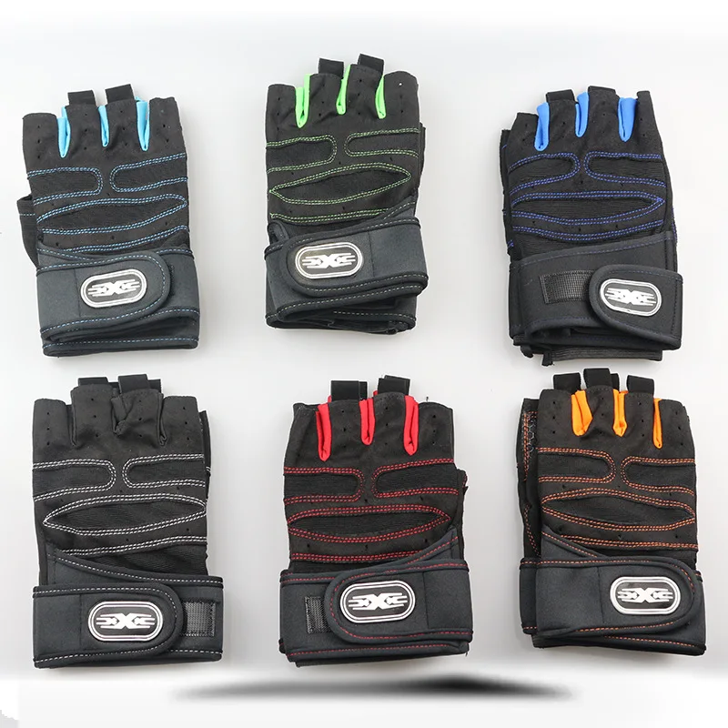 Gymhandschoenen voor heren Dames Fitness Gewichtheffen Polsband Handschoenen Body Building Training Sportoefening Fietshandschoen Schokbestendig
