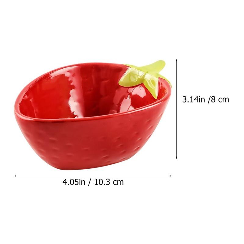 Strawberry Shaped Fruit Bowl Salad Bowl Fruit Rice Serving Bowl Food Storage Container Salad Snack Dish Restaurant Kitchen Bowl