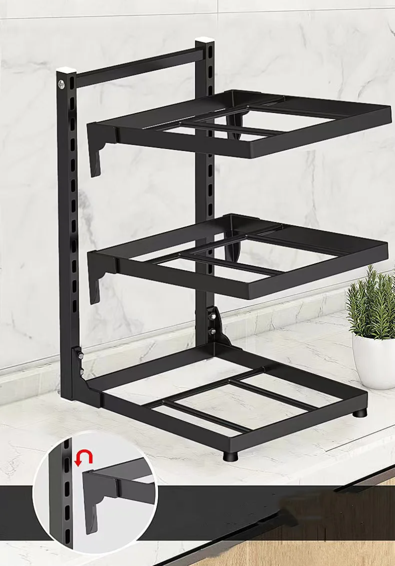 Estante organizador para fregadero de cocina, soporte ajustable para armario y ollas, soporte para sartenes multicapa para el hogar, estantes de almacenamiento para ollas y cuencos