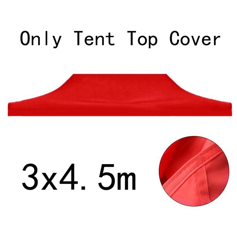 Replacement Four-Corner Tent Cloth 3X3M/2X2M Canopy Top Cover Foldable Rainproof Patio Pavilion Replace Gazebo Canopy Top Cover: 3x4.5 Red