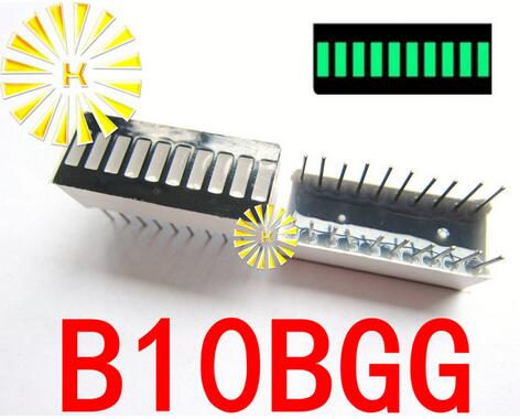 5PCSx 10 segmento verde rojo azul amarillo Jade Verde blanco tubo Digital LED Bar 10*25mm Módulo de pantalla B10G B10R B10BB
