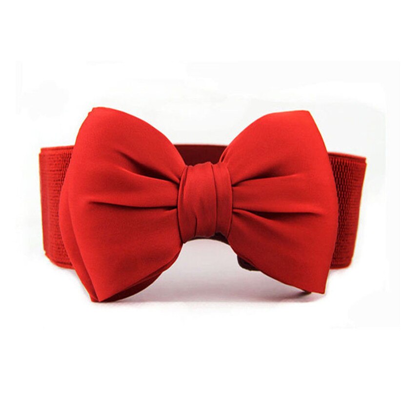 Chamsgend Nieuw Mode vrouwen Elastische Taille Blet Met Grote Strik July13: B