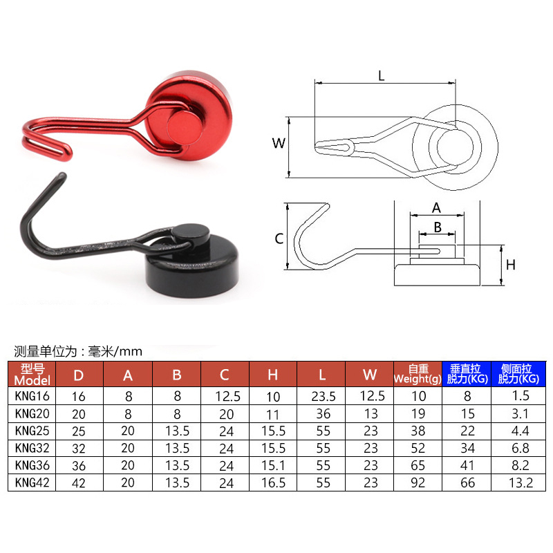 Multifunktionel kraftig magnetisk krog stærke neodymmagneter kroge nøgleholder bøjle hjemmeorganisering og opbevaring