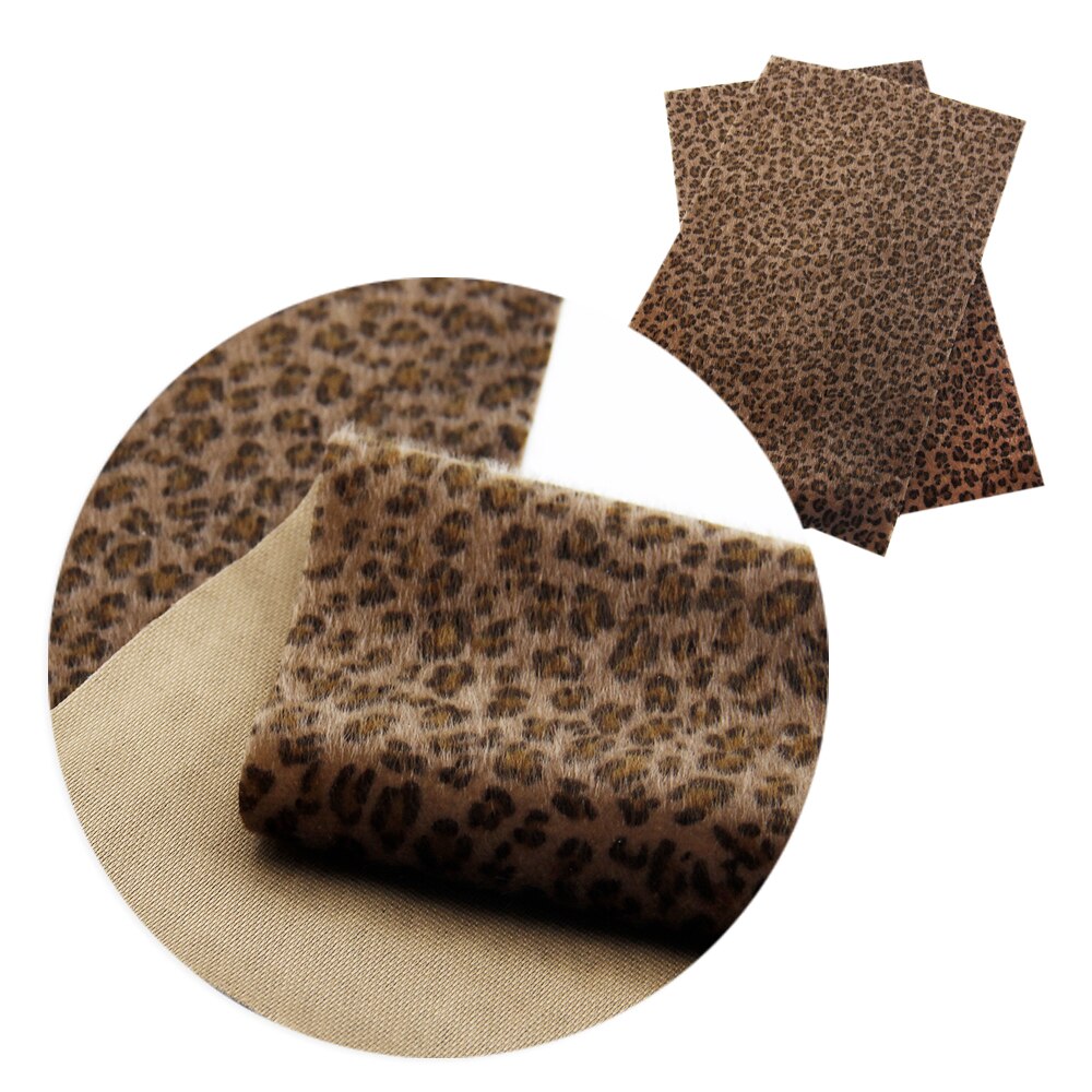 20*33cm krótki plusz aksamit Faux skórzany arkusz Leopard do kokardki do włosów rzemiosło syntetyczna skóra FabricDIY Handmade materiał, 1Yc19875: 1057847002