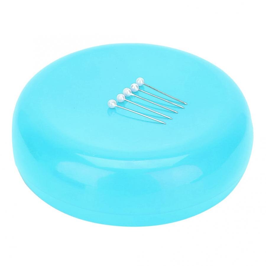 Round Magnetic Pin CushionSewing Needle Holder Storage Case Household Supplies Magnetic Sewing Pin Storage Case: blue