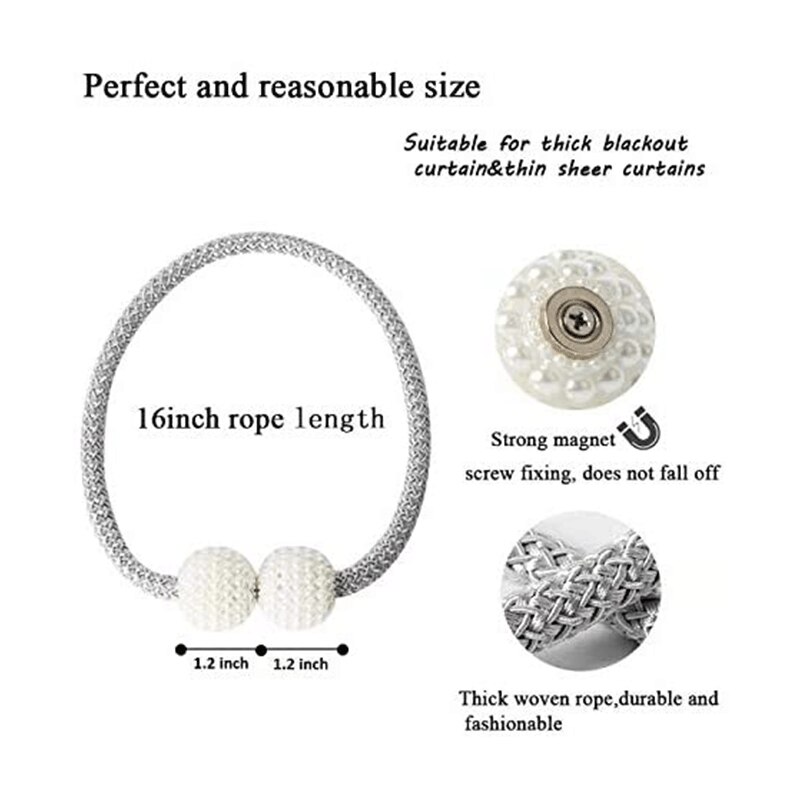 1/2PCS Magnetic Curtain Clip Curtain Holders Pompom Tieback Buckle Hanging Ball Buckle Curtain Tie Back Accessories Home Decors