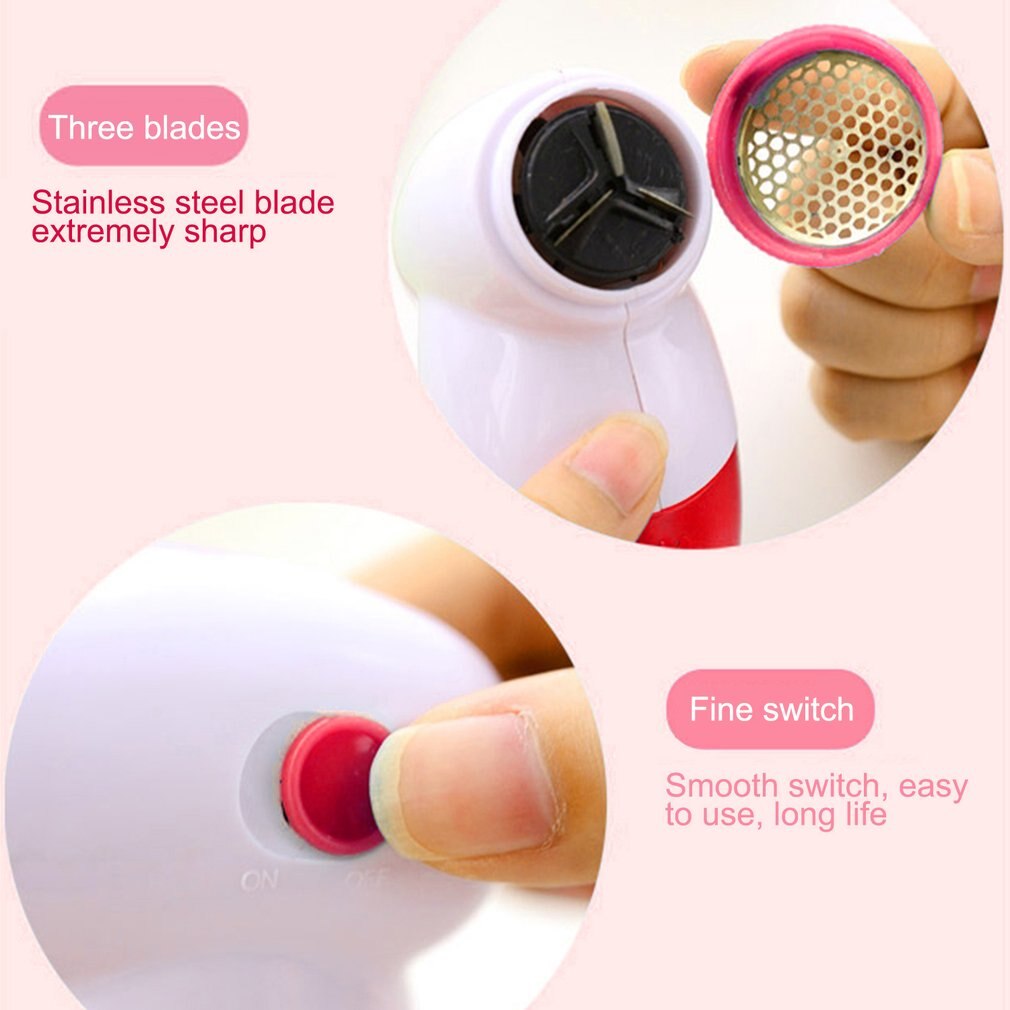 Portable Clothing Pill Lint Remover Sweater Substances Shaver Machine Power By Two Batteries Fabric Shaver Trimmer