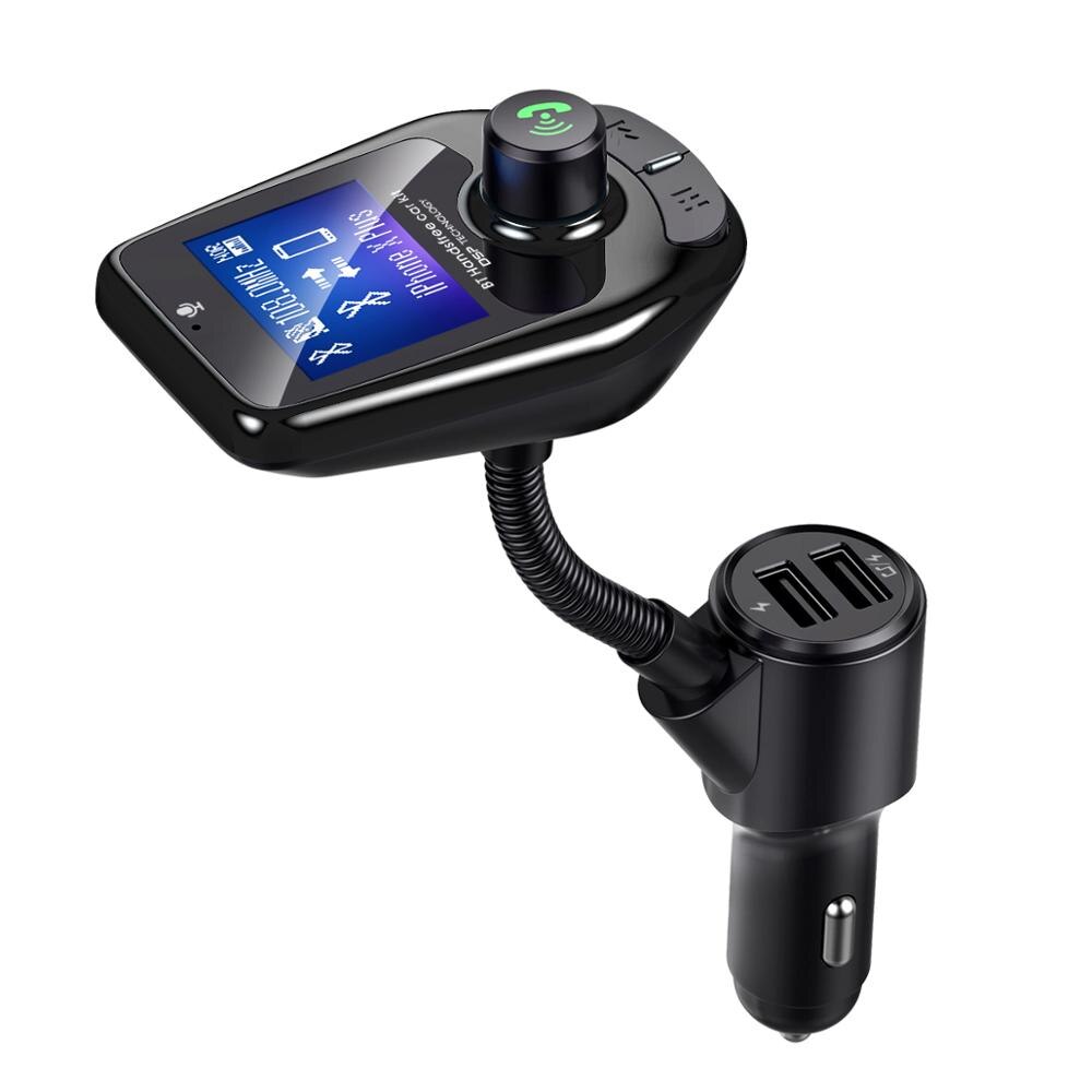 Bluetooth 5.0 Fm-zender Auto Aux Usb MP3 Speler Draadloze Handsfree Carkit Met QC3.0 Quick Charge 3 Usb-poorten autolader