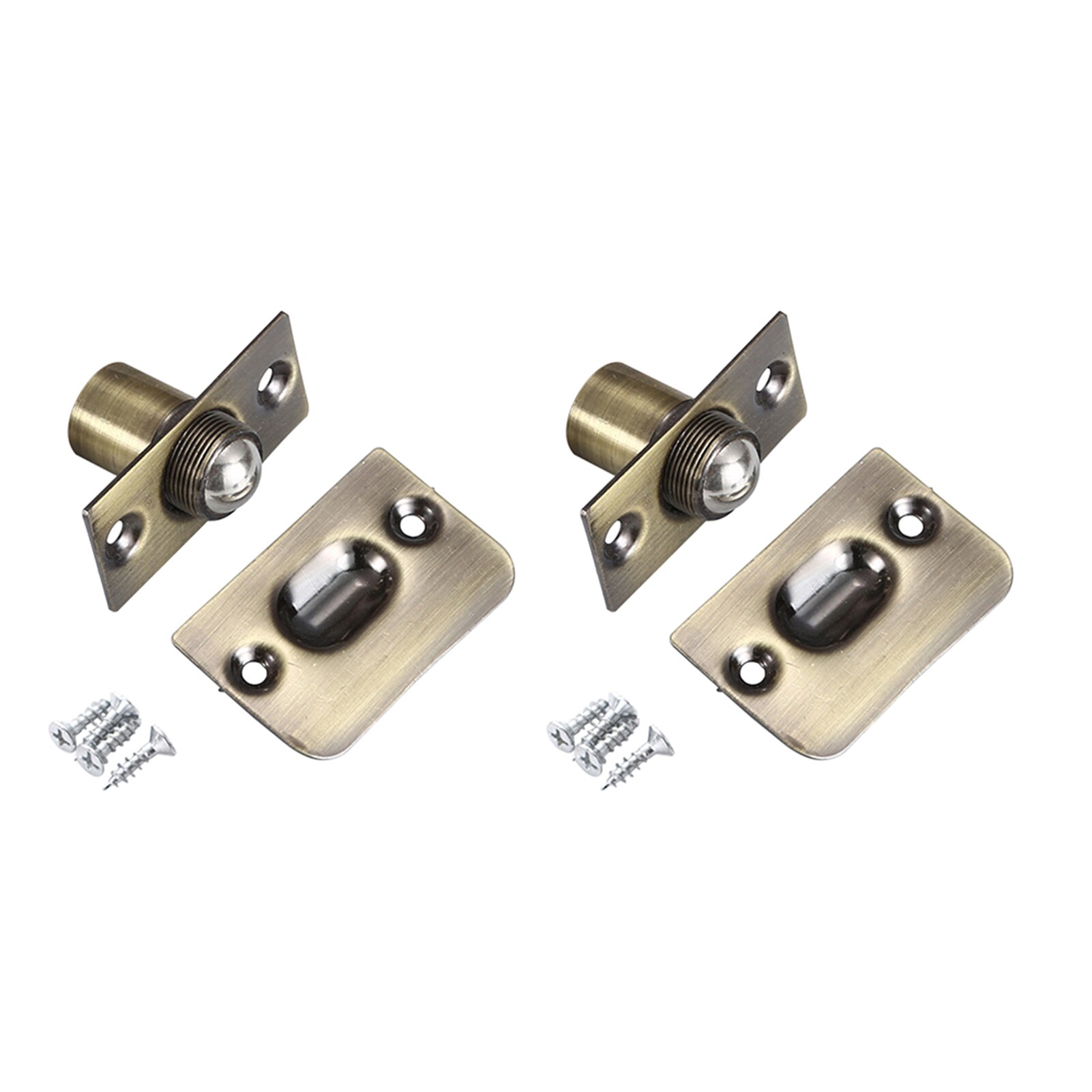 With Strike Plate Cabinet Doorstop Closet Door Ball Catch Universal Adjustable Size Stainless Steel Home Bathroom Rust Proof