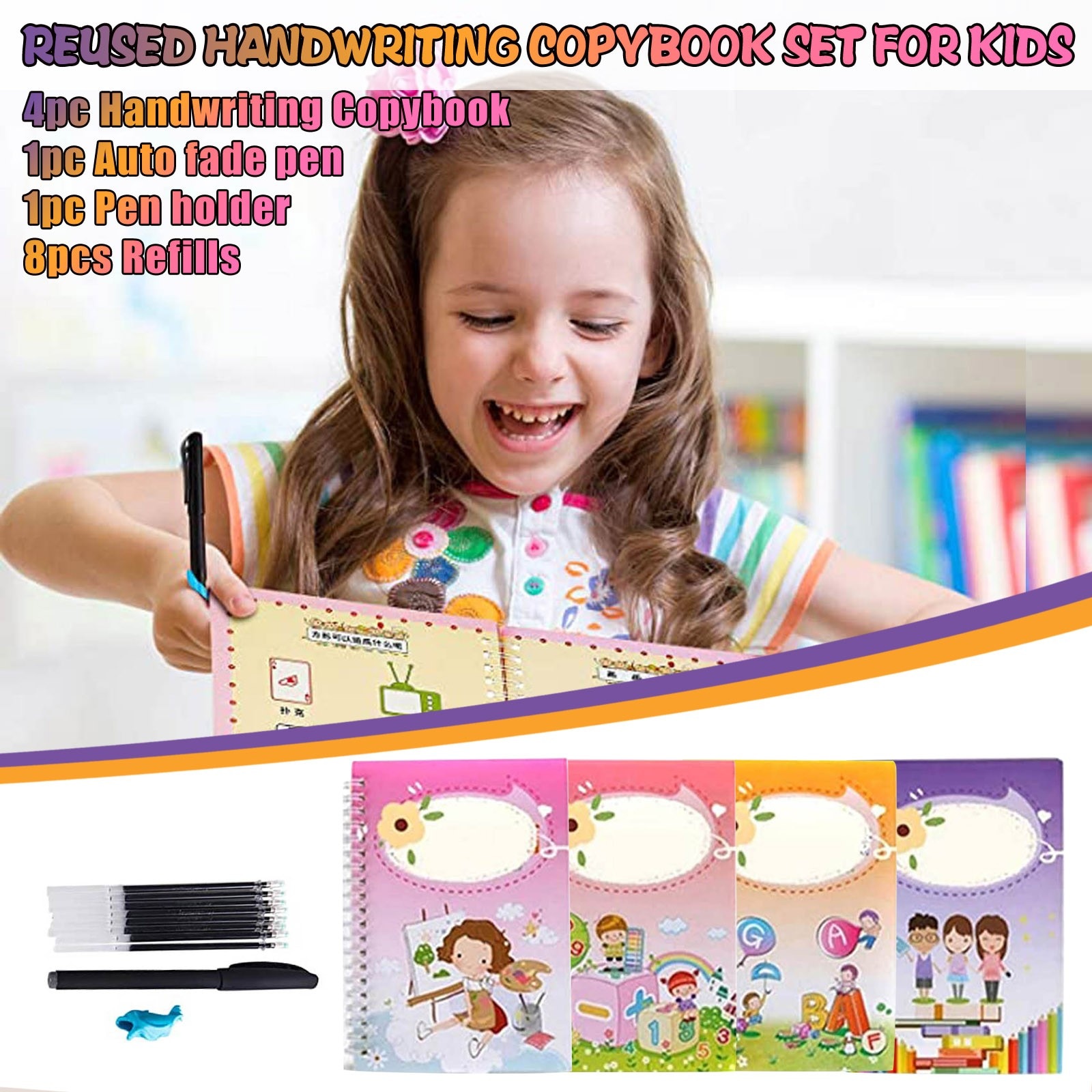 Magic Calligraphy Reused That Can Be Reused Handwriting Copybook Set for Kid Calligraphic Letter Writing Art Supplies