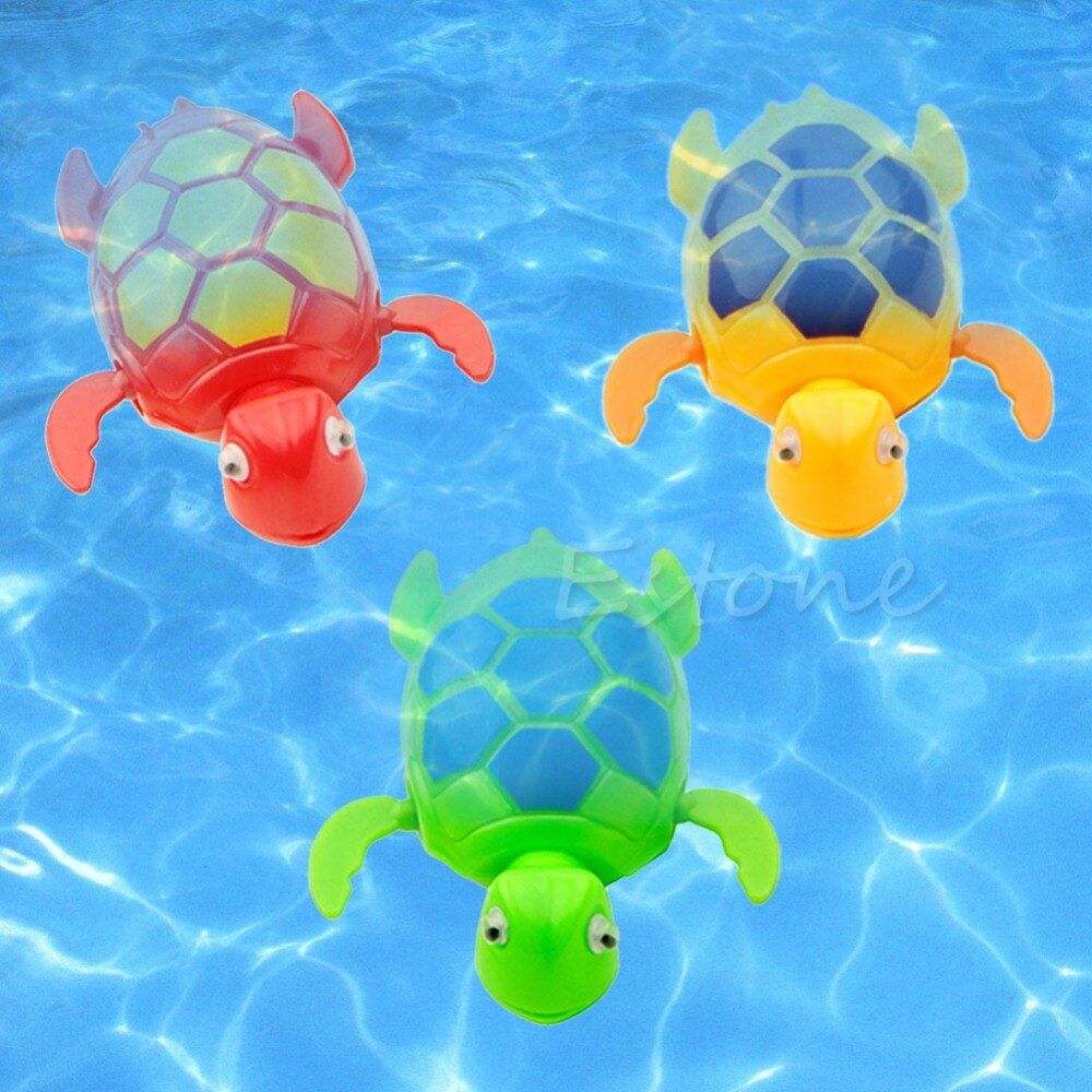 Dejlig 1 pc vind op svømning flydende skildpadde dyr legetøj til børn baby barn pool bad tid