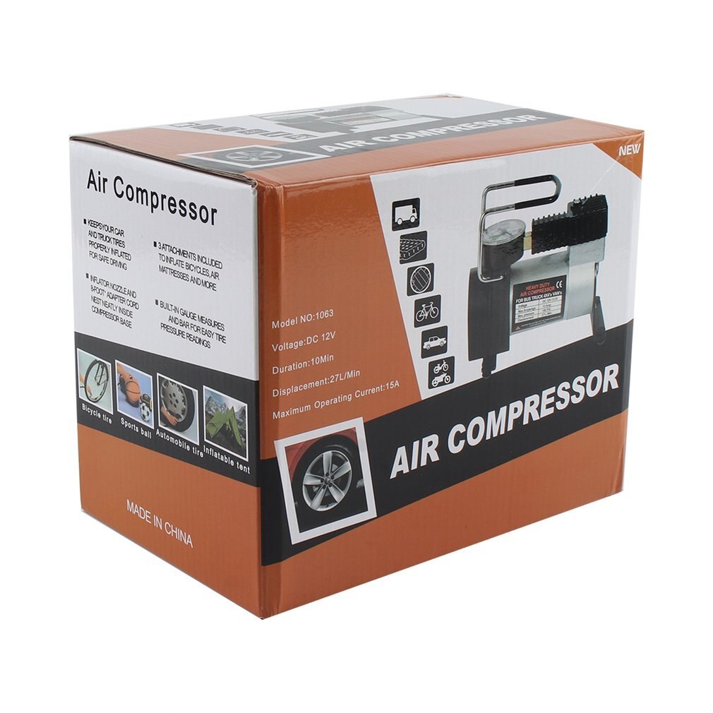 Portable Super Flow DC 12V 80PSI Metal Air Compressor Tyre Inflator Car Air Pump Vehicle Pump Electric Pressure Gauge