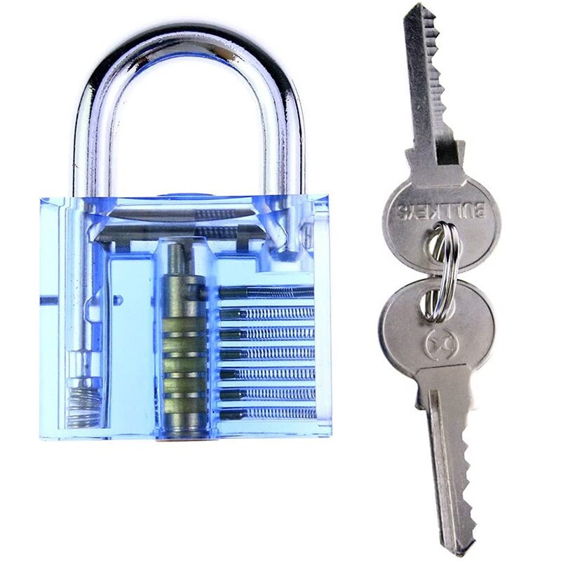 Lock Pick Set Padlock Tools Set Training Tools Transparent Cutaway Practice for Beginner&Locksmiths