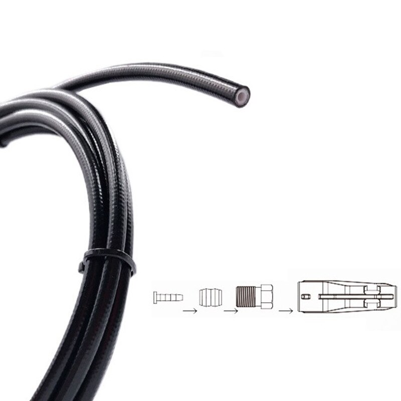Bh90 fiets remleiding mtb hydraulische schijfrem buis 2.5m connector insert olijf set