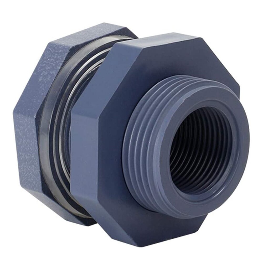 2Pcs PVC 3/4 Inch Thread Water Tank Bulkhead Fitting Adapter with Seal Gasket bulkhead fitting adapter water towers,water tank: Default Title