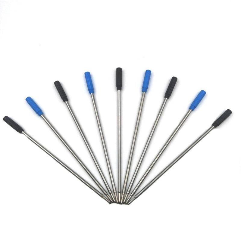 Kulepenn metallpenn fylle på 1.0mm lengde 11.6cm rustfri fylle på kort penn og svart erstatning s fylle på blått blekk  i2 w 1