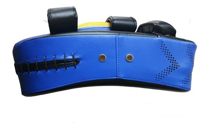 Saco de boxeo, almohadilla de arena para Fitness, Taekwondo, almohadilla para patadas a mano, equipo de entrenamiento de cuero PU, piezas de Fitness para objetivo de pie Muay Thai: blue