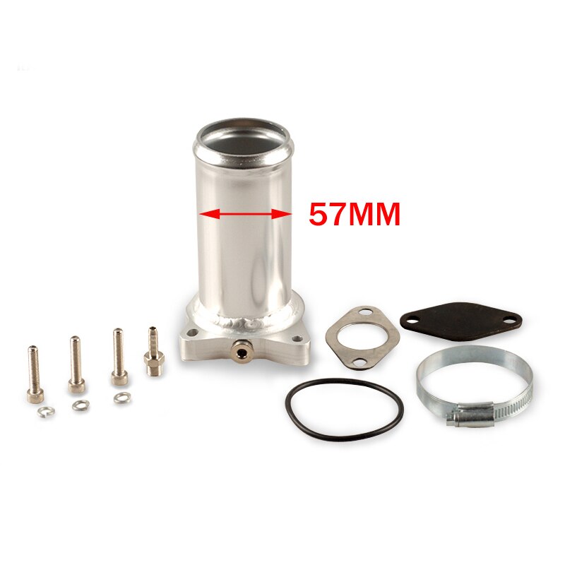 57mm diesel egr slet ventilrør til  vw 1.9 tdi 130 160 hk vw egr bypass ventil egr -02: 57mm sølv