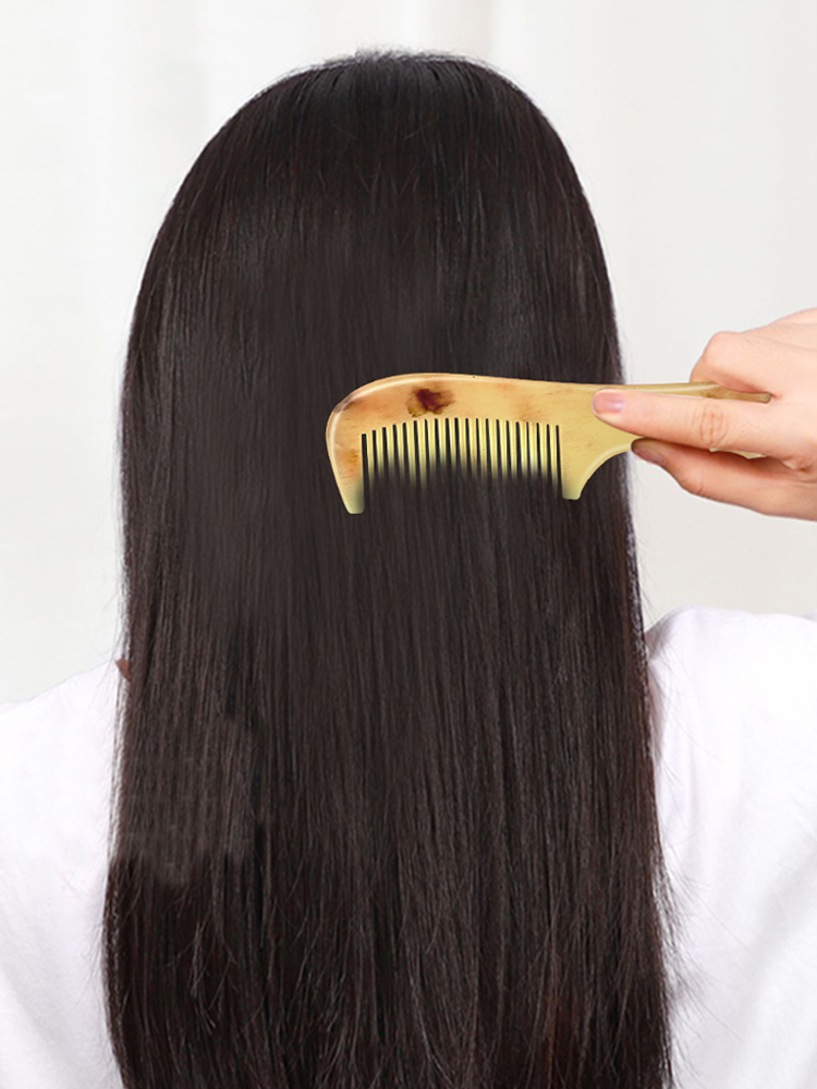 hoorn kam hoorn handgemaakt gepolijst haar natuurlijke antistatische massage hoorn kam voor salon kappers styling tools