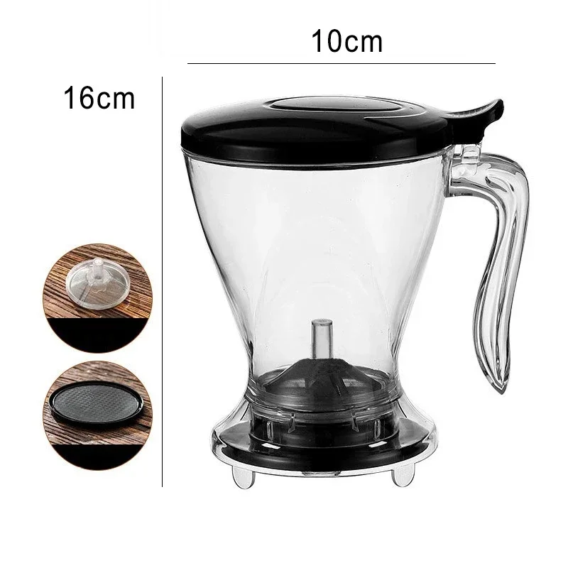 600ml håndbryggede espressokanner, dryppkaffetrakter, kaffefilter, løsbladste, håndbrygget dryppkaffemaskin: Svart