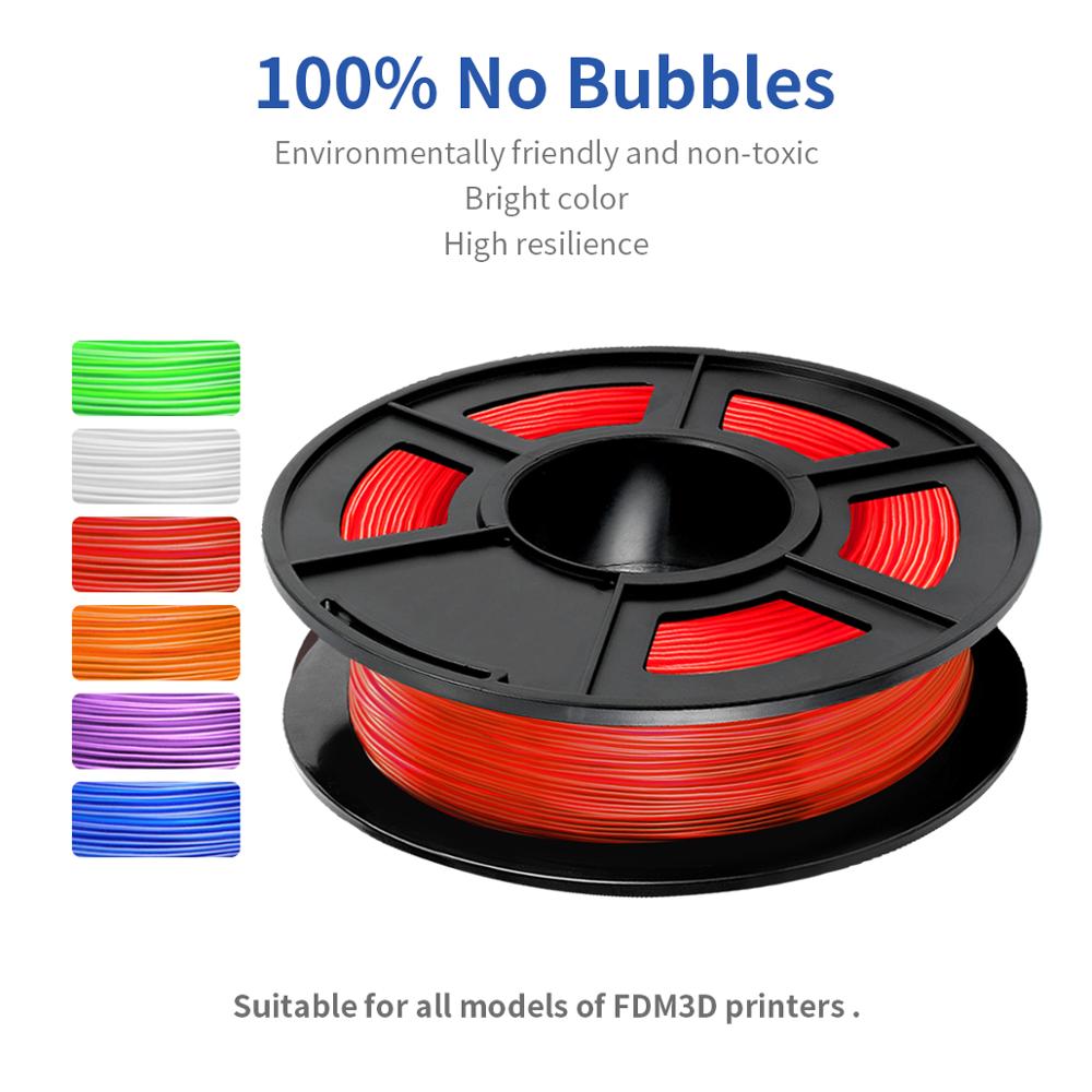 AW 3D Flexible TPU Filament 1.75mm 3D Printer Filament 0.5KG TPU High Elasticity Rubber Filament with full color