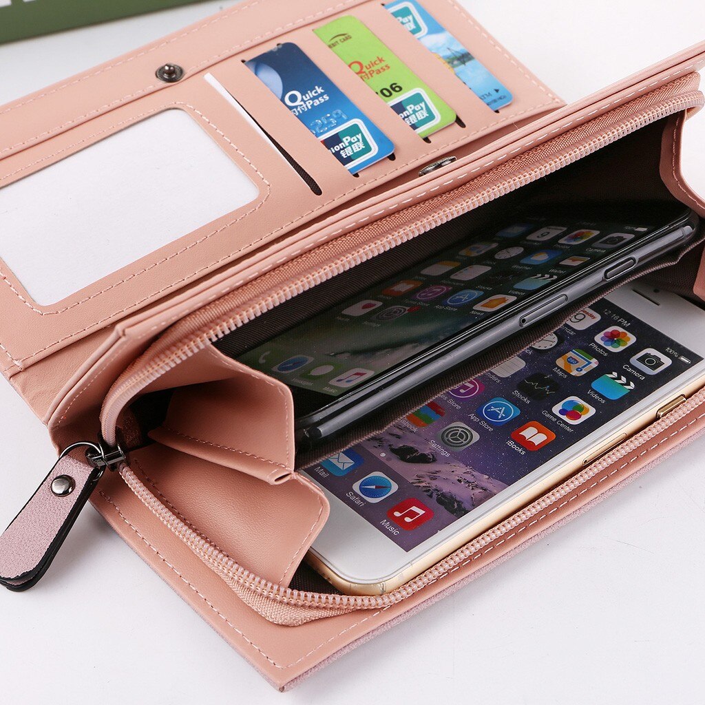 Women Wristband Wallets Women Handbags Female Long Card Purse Zipper Clutch Purse Cards Holder Wallets Totes Bags #925