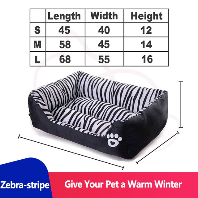 Hond Bed Voor Grote Honden Ademend Hond Kussen Hond Bedden Voor Kleine Honden Bedden Voor Medium Grote Honden Bed Voor kat Accessoires Hand Wassen: Zebrastripe / S