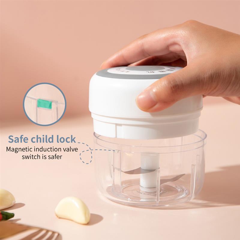 Electric Garlic Mash Machine Food Chopper Processor Vegetable Slicer Dicer Mincer to Chop Fruits Herbs Onions Garlics Blender