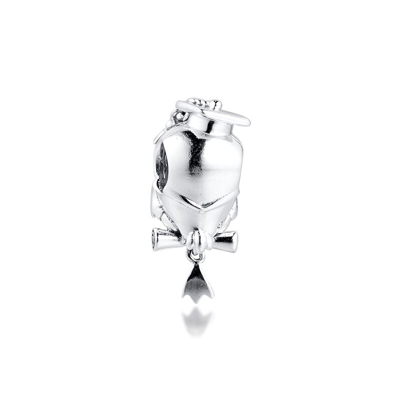 Wise Owl Graduation Charm Fits Orignal Bracelets Woman DIY beads for jewelry making Silver kralen voor sieraden maken