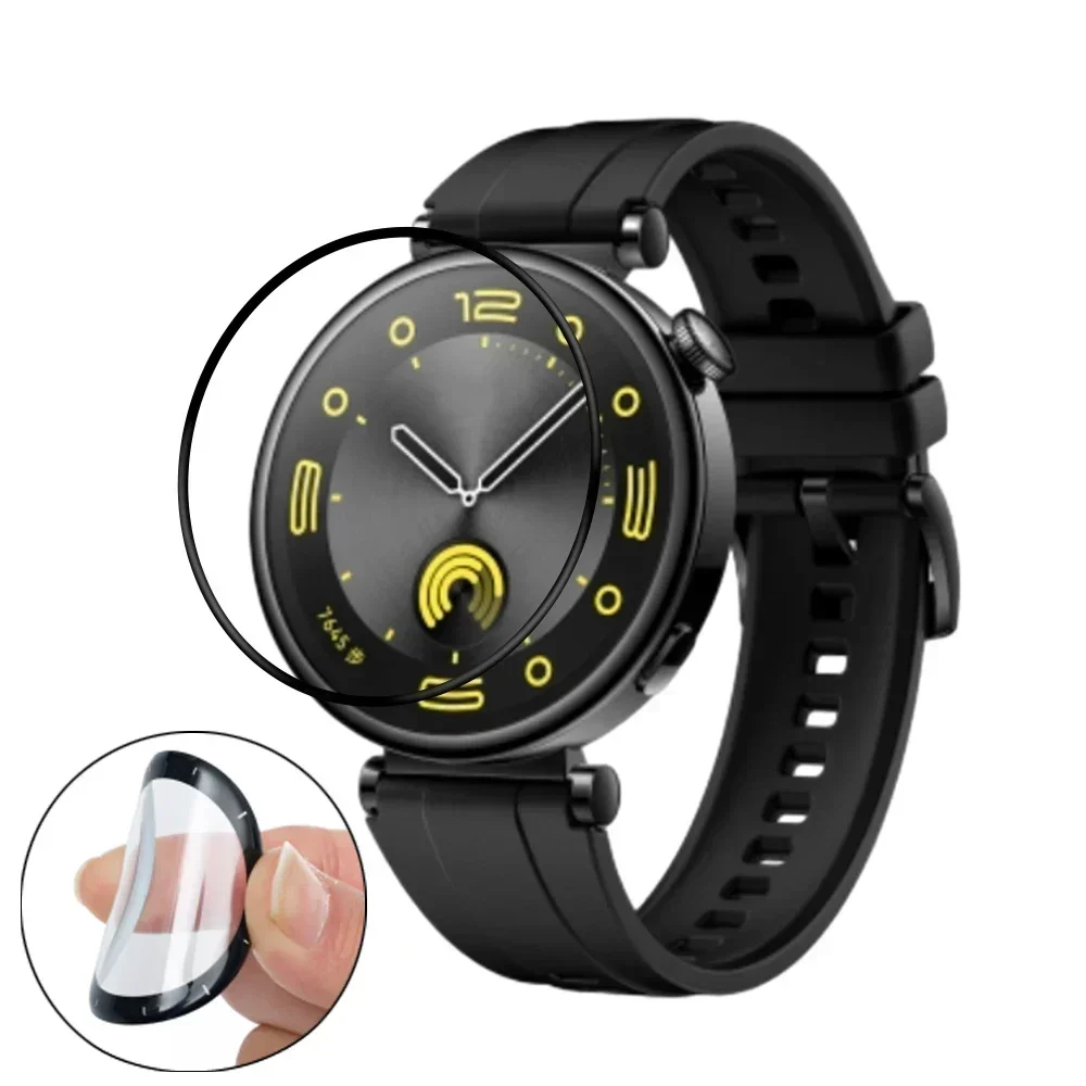 3D gebogener Displayschutz für Huawei Uhr GT 4 41/46 mm GT4 Kante graduiert HD Schutzfolie für Huawei GT4 41 mm 46 mm kein Glas: L / khaki