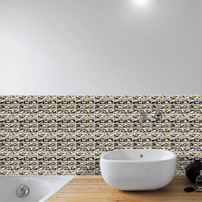 Tegel Sticker Keuken Zelfklevende 3D Behang Muurschilderingen Waterdicht Stickers Voor Woonkamer Badkamer Home Decor 10/15/20/30Cm