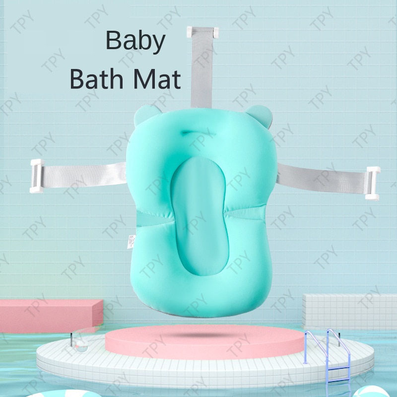 Baby Bad Netto Babybadje Kussen Pasgeboren Baby Bad Kussen Mat Zuigeling Spons Douche Pad Seat Bad Rack Schorsing 3D mat Voor 0-3