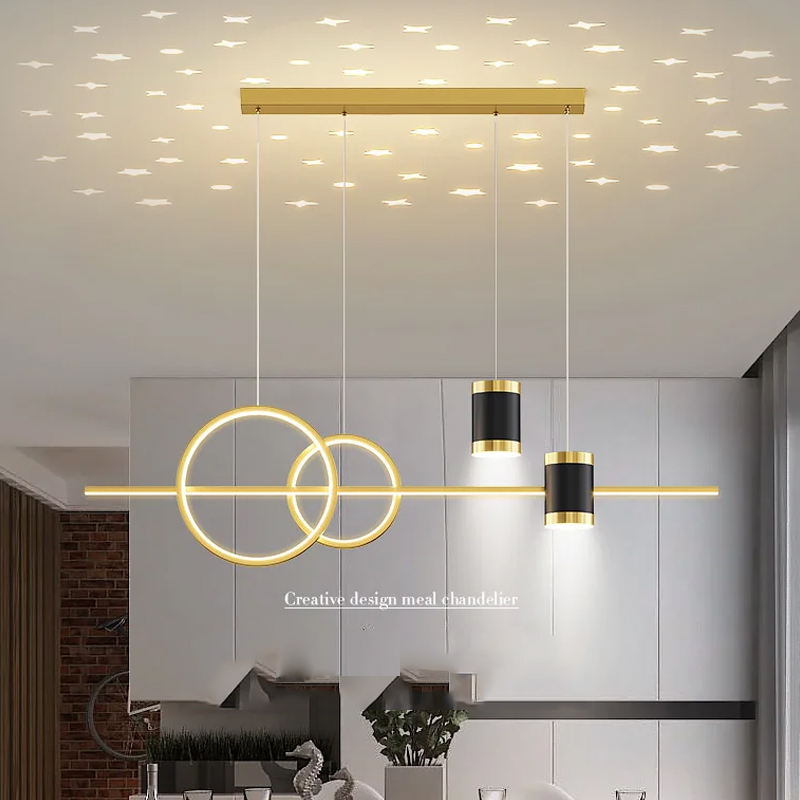 Restaurantbelysning 100cm lange striper dekorasjon spisebordlampe stue restaurant moderne ledet-pendellampe lysarmatur