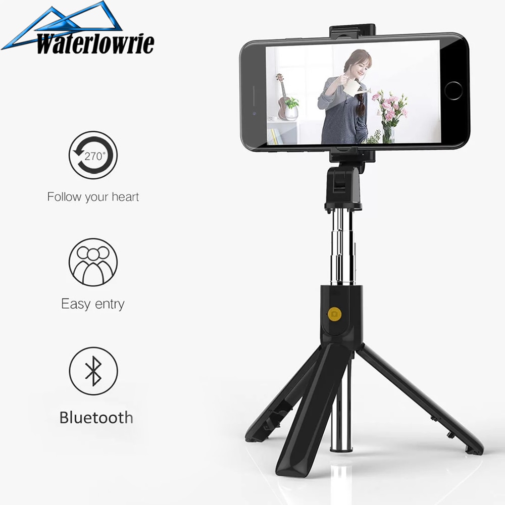 Trípode con Bluetooth para teléfono móvil, palo de Selfie, soporte monopié para iPhone 7, 8 X, XR, XS, XI, Huawei, P30, Xiaomi, Samsung