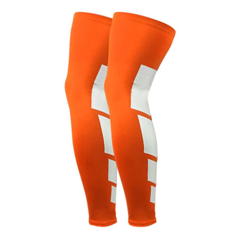 Kniebeschermers Unisex Outdoor Sport Fietsen Compressie Knie Ondersteuning Been Beschermhoes: XL Orange
