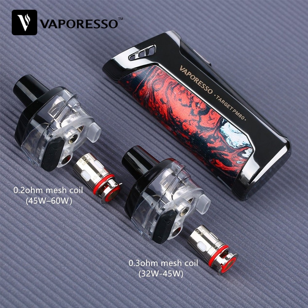 Newest Vaporesso TARGET PM80 Mod Pod Kit with 2000mAh Built-in Battery & 4ml Pod System E cig Vinci X/ Aegis Boost/ Pasito Kit