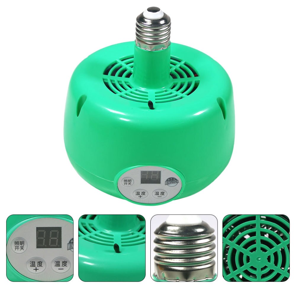 1Pc Temperatuur Verstelbare Verwarming Licht Fokken Heater Fan Warmte Lamp (Groen)