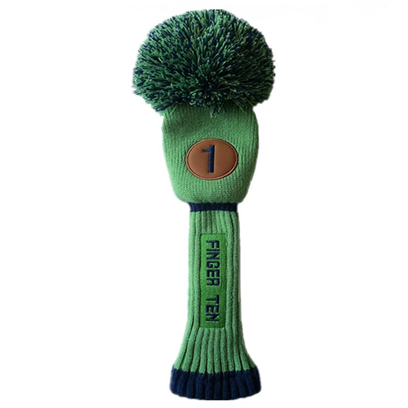 Pom Golf Club Covers Headcovers Set #1 #3 #5 Voor Driver Fairway Hybrid Putter Headcover 1 3 4 5 7 X: Green No.1 1Pcs