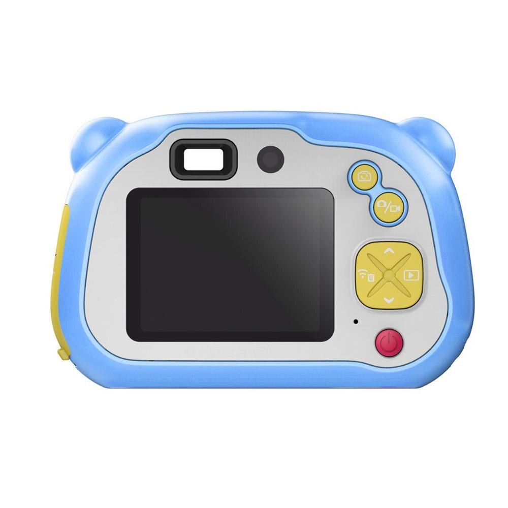 2 inches Wifi HD Screen Chargable Digital Mini Camera Kids Cartoon Cute Camera Photography Props for Child Birthday: blue / With TF 8G