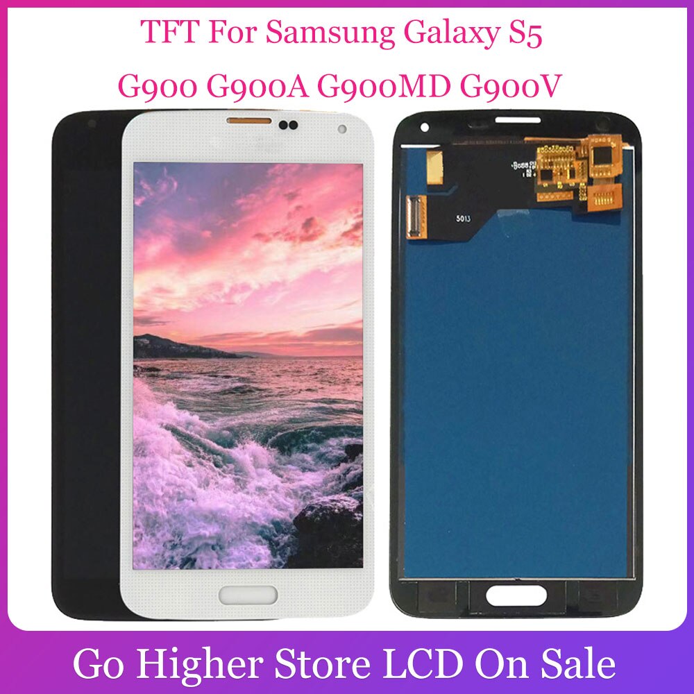 Tft Voor Samsung Galaxy S5 Lcd G900 G900A G900MD G900V SM-G900F I9600 Lcd-scherm + Touch Screen Digitizer Vergadering