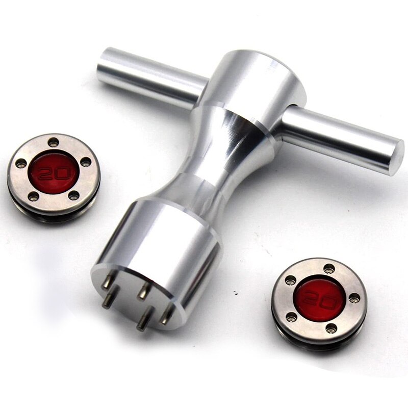 2x20g pesos personalizados + chave, putter chave de peso liga de alumínio golfe chave de parafuso, (prata)