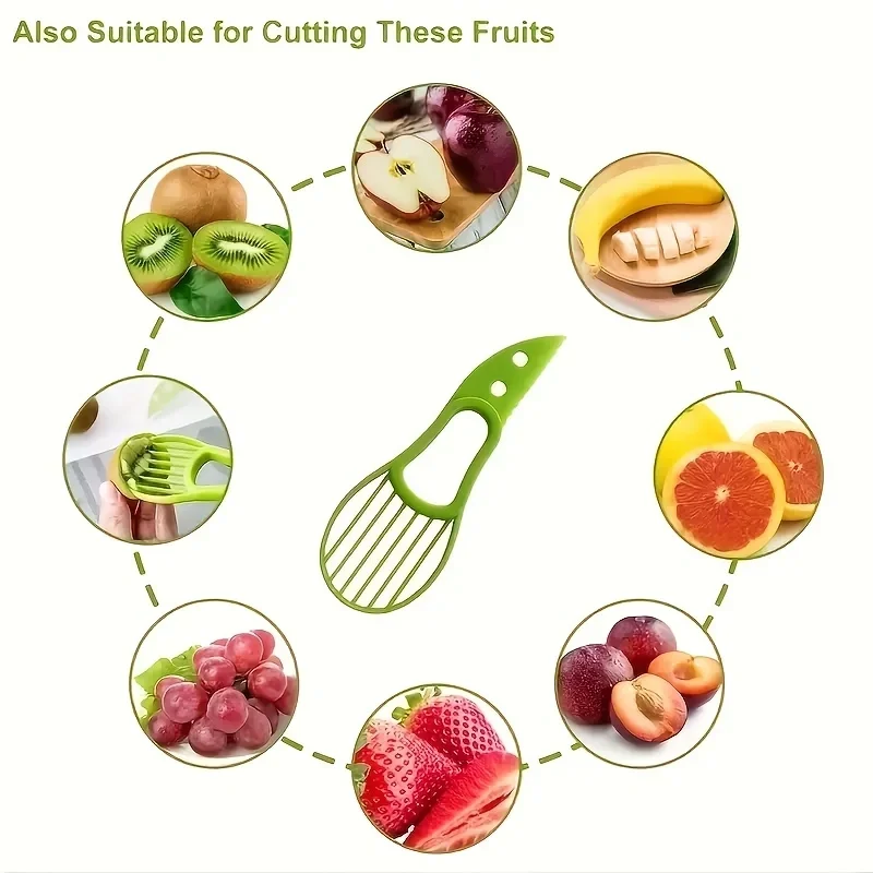 Multifunctional 3 in 1 Avocado Slicer, Outdoor Home Kitchen Camping Accessories Tools