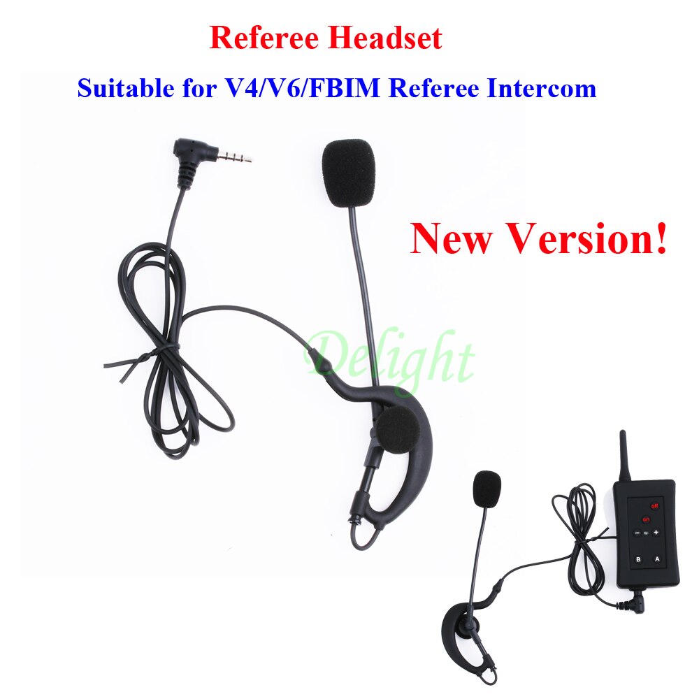 Vnetphone Football Referee Intercom Microphone Headset Earphone and Coach Referee Headphones for V6/V4/FBIM Referee Intercom