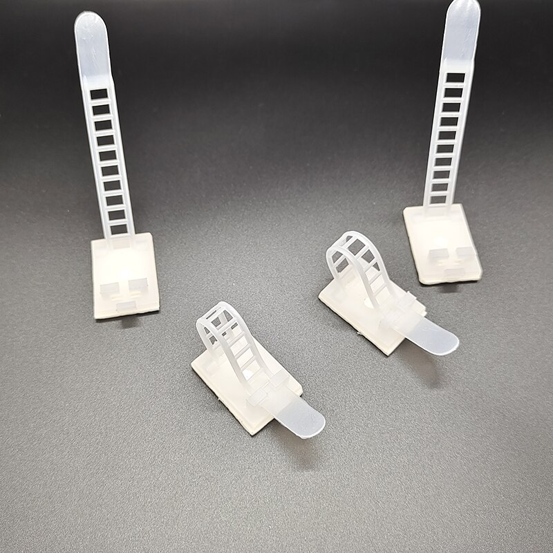 100pcs Adjustable Plastic Cable Tie Mount Holders CL-2 Wire Clamp Fix Clip Cable Manager Organizer CL-3 for Home Office
