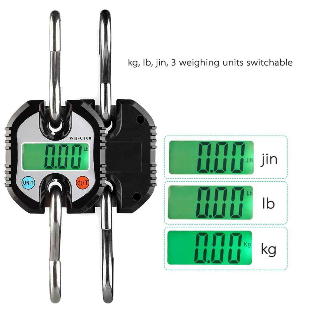 150Kg X 50G Digital Opknoping Schaal Roestvrij Stalen Haak Elektronische Kraan Schaal Bagage Balance Wegen Tool Digitale Weegschaal