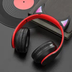 Glowing Devil Ear Headphones - LED Wireless HIFI Stereo Bass with Mic - Kids Headset